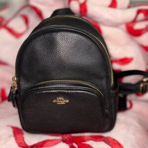 Coach Black Mini Court Backpack
